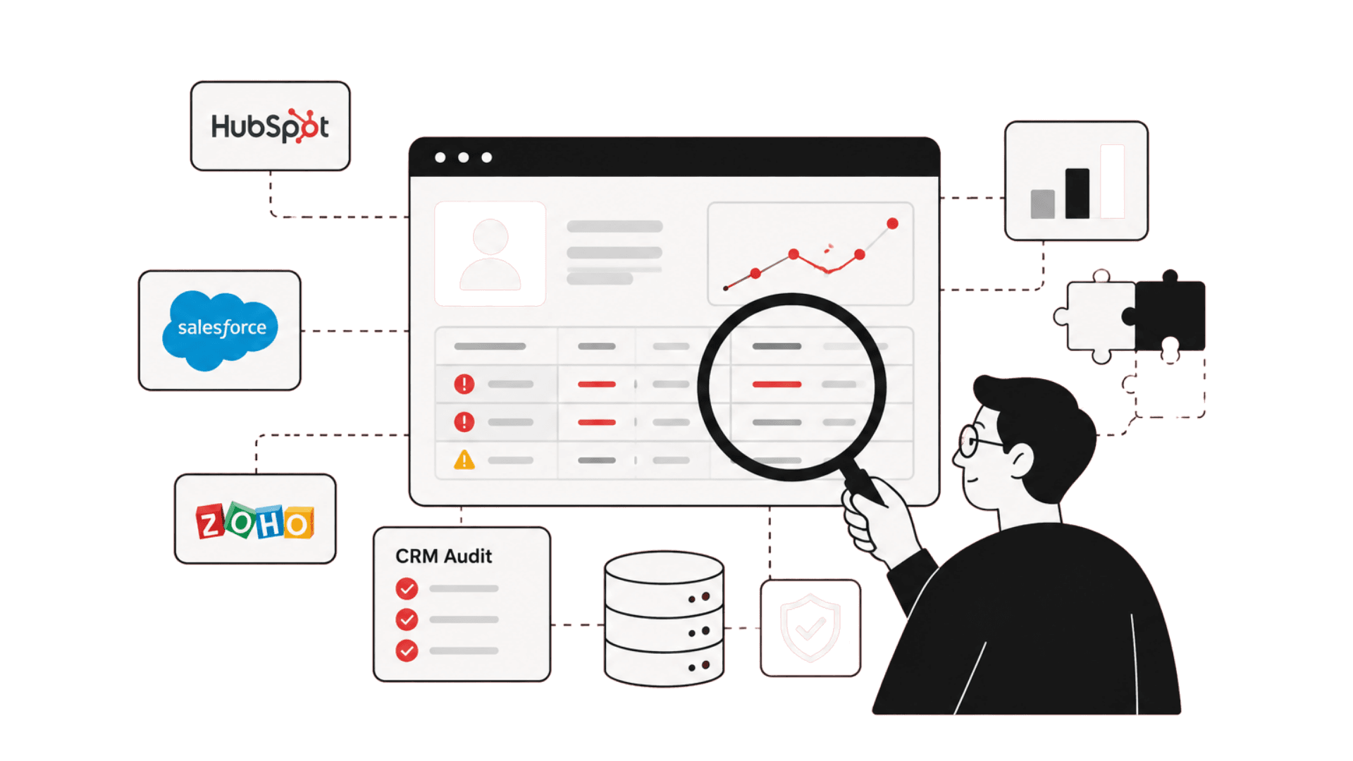 CRM implementation service illustration