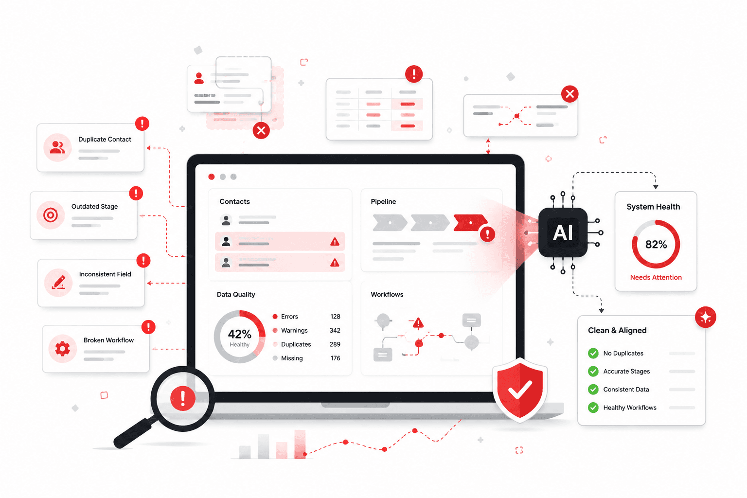 CRM implementation problems illustration